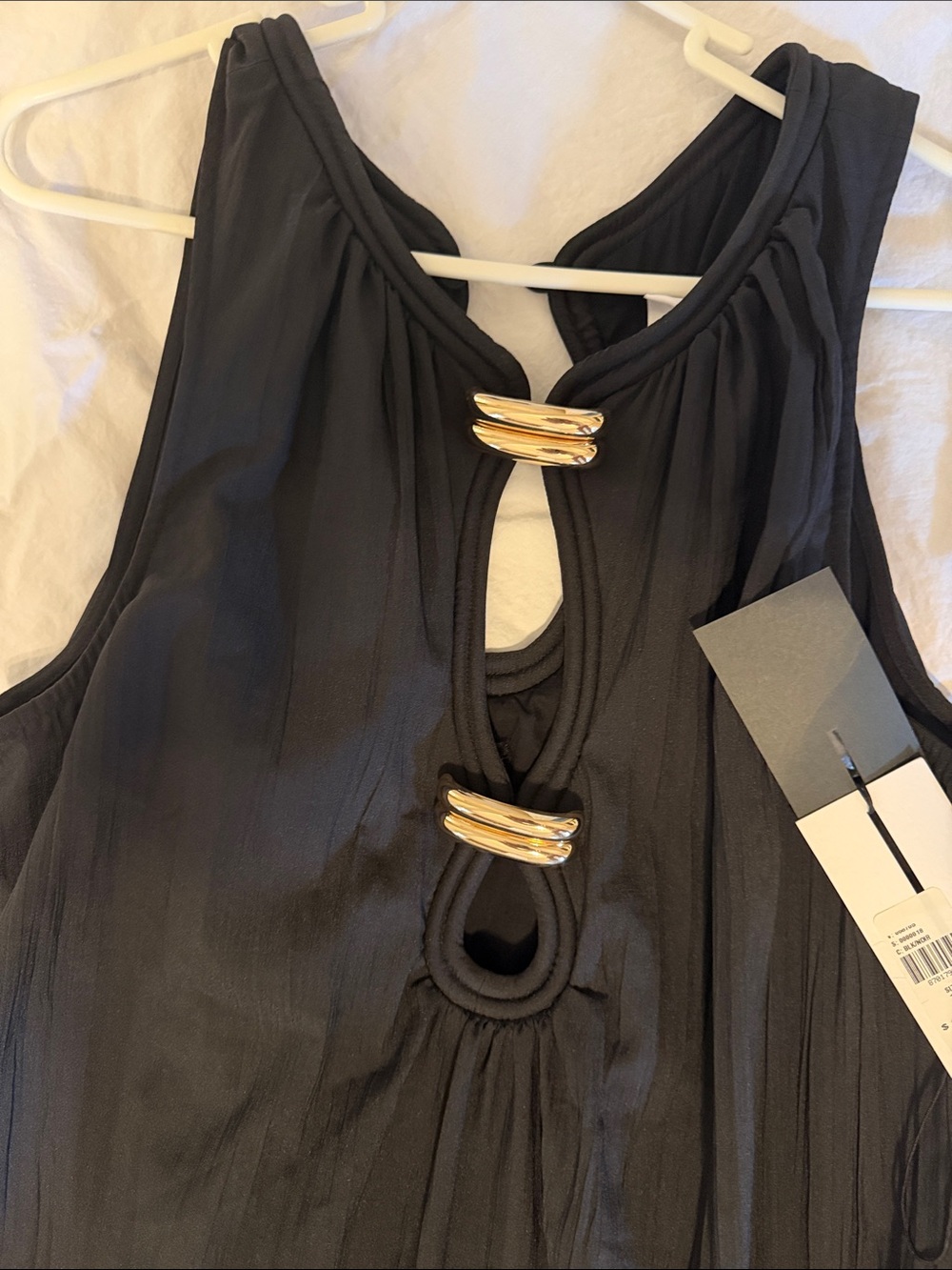 NEW WITH TAGS. Acler Black Tiered Sleeveless Maxi Dress - Picture 3 of 6